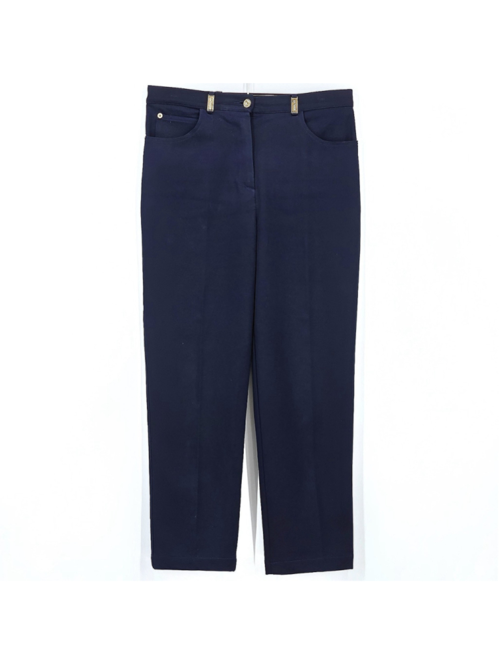Quiet Luxury St John Sport Knit Pants Women 8 Navy Santana Stretch USA
